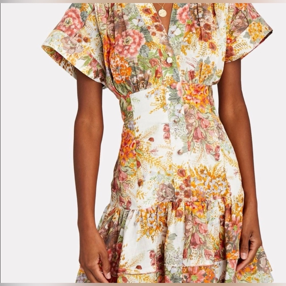 SOLD Alemais Multicolor Floral Midi Dress